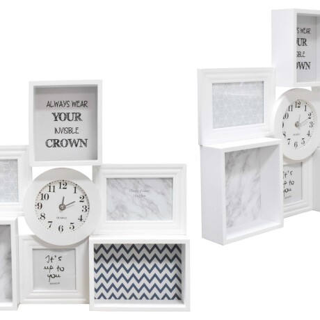 REPISA COLGANTE PORTARRETRATO Y RELOJ 53.2X47.6X7CM REPISA COLGANTE PORTARRETRATO Y RELOJ 53.2X47.6X7CM