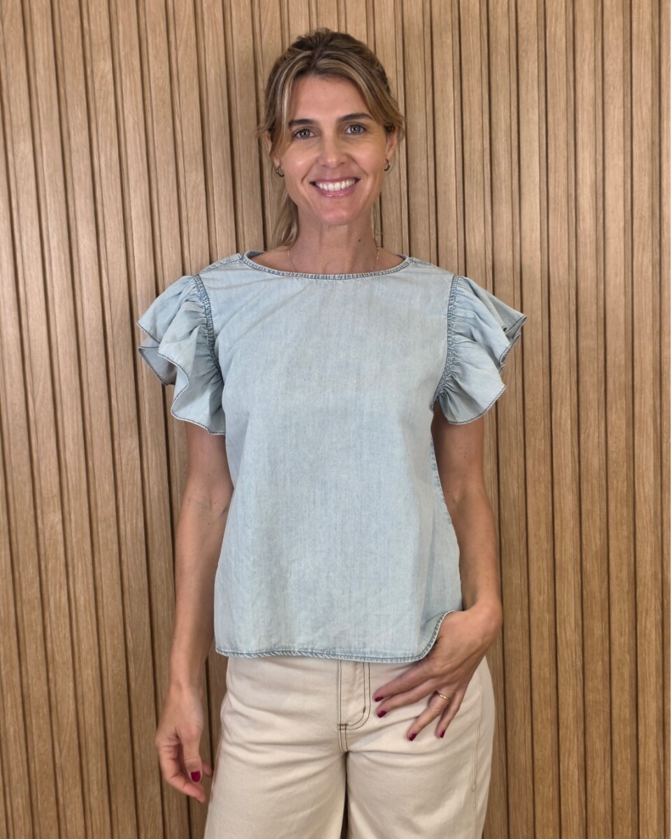 Musculosa Jesusa - Denim Celeste 