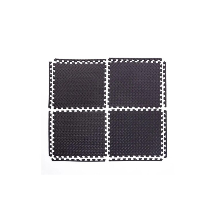 ALFOMBRA PISO GOMA EVA 60X60X1,2CM X 4UNDS NEGRO