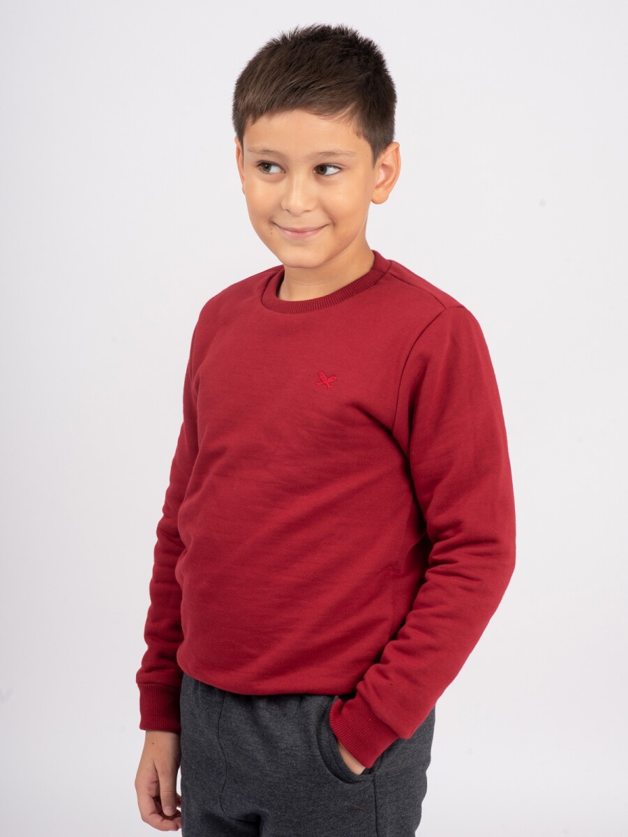 BUZO BÁSICO UNISSEX INFANTIL - ROJO 