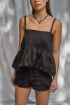 Balloon Top Lino Negro