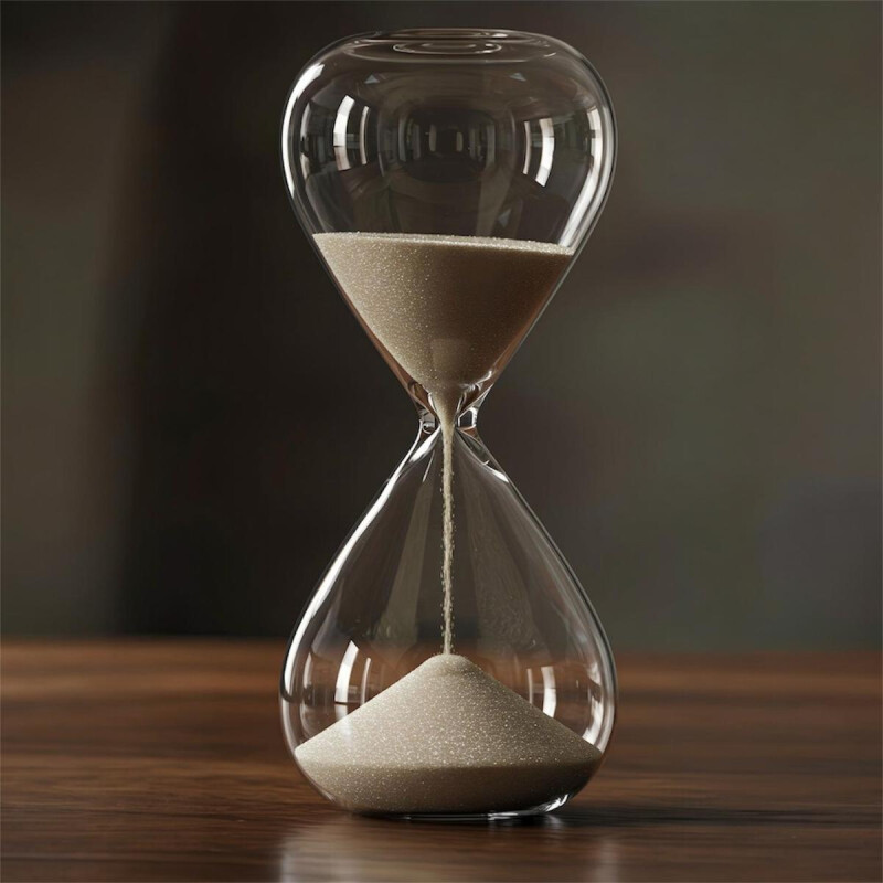 Reloj de Arena Deco 60 Minutos - 1 Hora Blanco