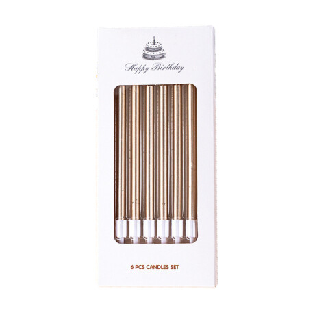 Velita Metal recta 10 cm x 6 Oro Rosa