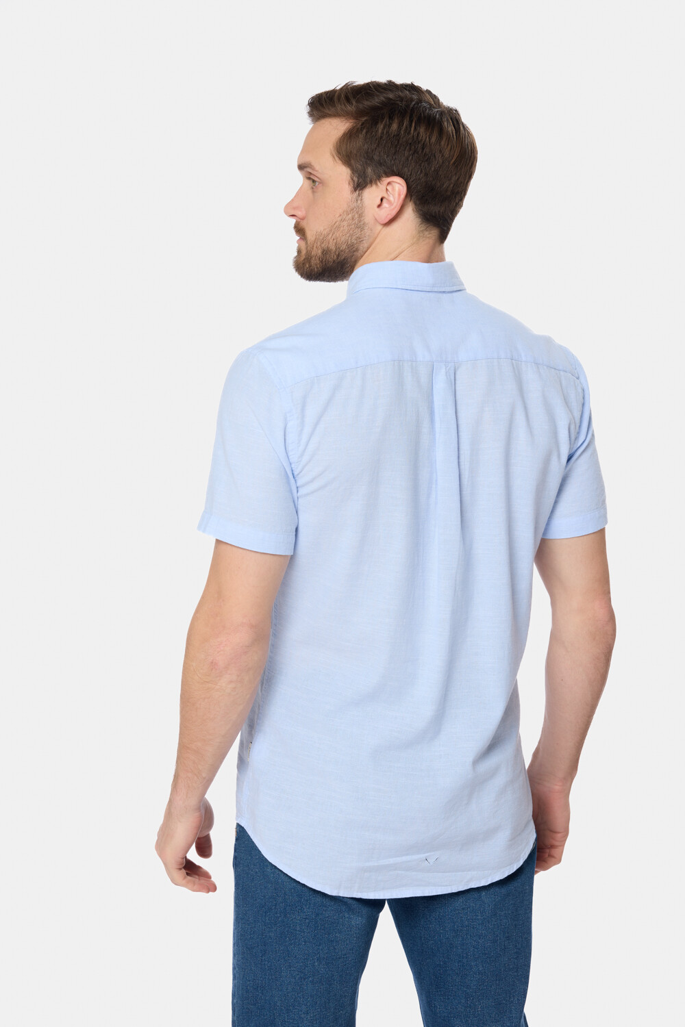 CAMISA DE LINO Celeste