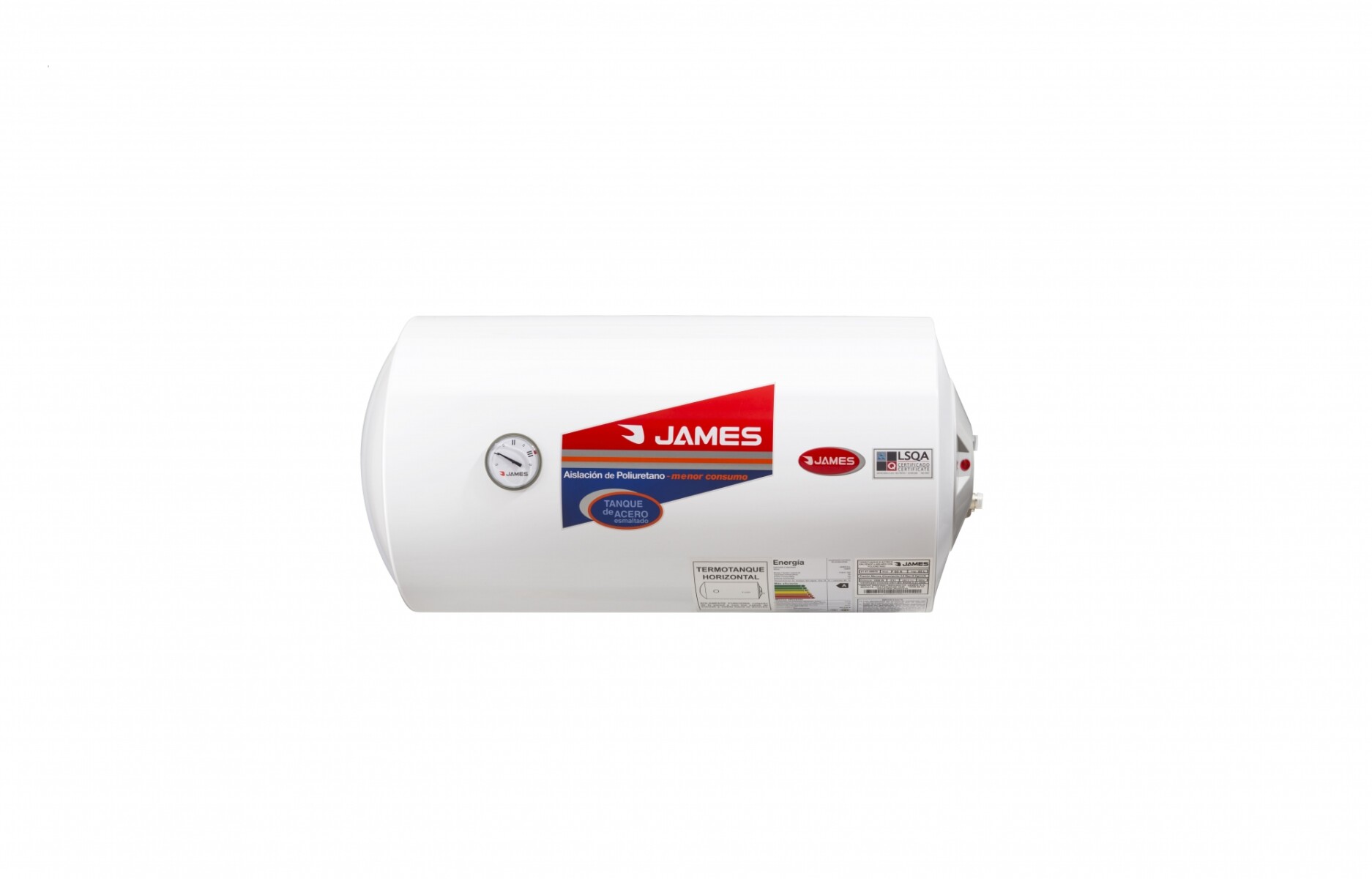 Calefon James 60L Con Tanque De Acero Horizontal 