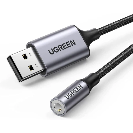 Ugreen Adaptador USB a Audio 3,5MM Gray 001