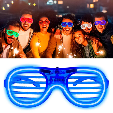 Set N°56 Cotillón Abanico Lentes Led Dientes Luz 3pc Cot002048