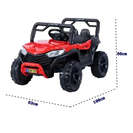 Auto a Batería Lumax 4x4 12V control remoto, USB y Música Rojo