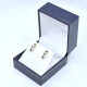 Caravanas En Oro 18K Blanco Y Brillantes Caravanas En Oro 18K Blanco Y Brillantes