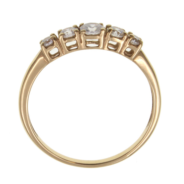Anillo de oro amarillo 18k con circonias N9362 Anillo de oro amarillo 18k con circonias N9362