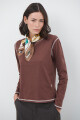 REMERA COTTON M/L MARRON
