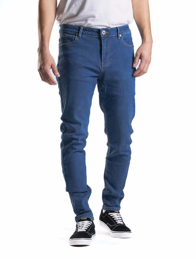 Jean Slim Fit Largo 30 Azul