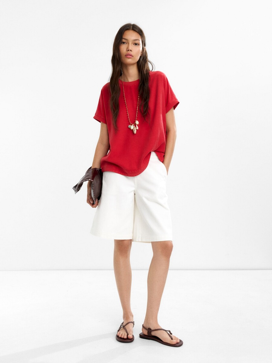 Camiseta 100 % Lyocell - rojo 