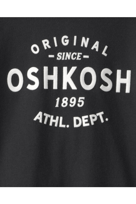 Remera de algodón, negra, con logo. Talles 2-5T Sin color