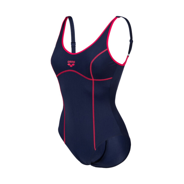 Malla De Entrenamiento Para Mujer Arena Women's Tania Clip Back Swimsuit One Piece Azul y Rosa