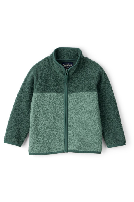 Campera de polar, diseño colorblock Sin color