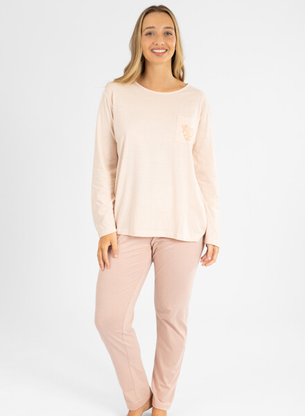 Pijama simple basic pocket Rosado
