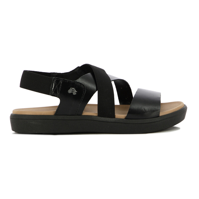 Sandalia Country Mujer Cuero Negro