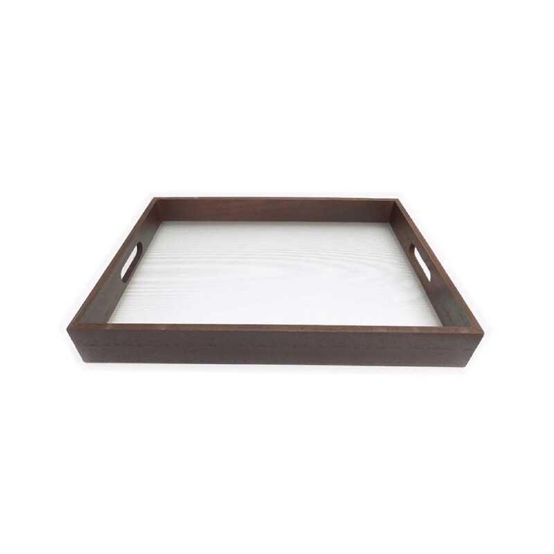 BANDEJA MDF/VIDRIO 34x24x5CM MARRON BANDEJA MDF/VIDRIO 34x24x5CM MARRON