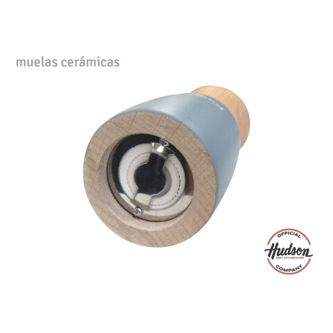 Molinillo De Madera Hudson Laqueado Color Gris 20 Cm Molinillo De Madera Hudson Laqueado Color Gris 20 Cm