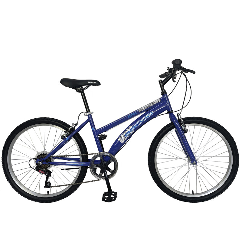 Bicicleta Baccio Alpina Lady Rodado 24 Montaña Con 6 Cambios Shimano VIOLETA