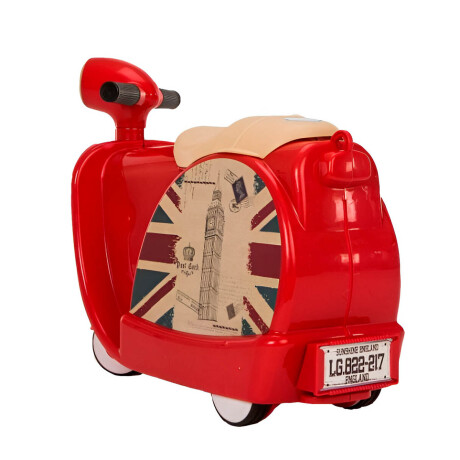 Valija De Viaje Niño Infantil Andador Moto 2 En 1 Rojo