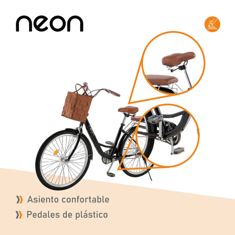 Bicicleta Urbana Rodado 26 con Canasto Vintage Negro