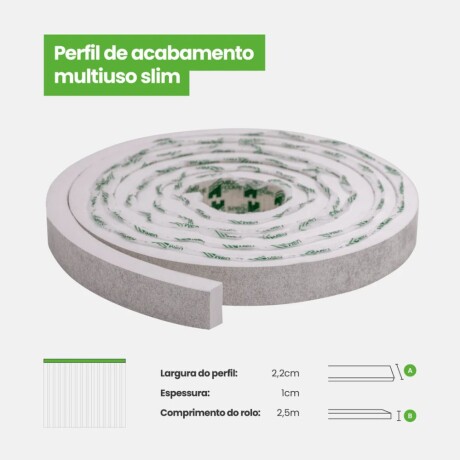 Perfil de Terminación Urban Blanco Autoadhesivo Perfil de Terminación Urban Blanco Autoadhesivo