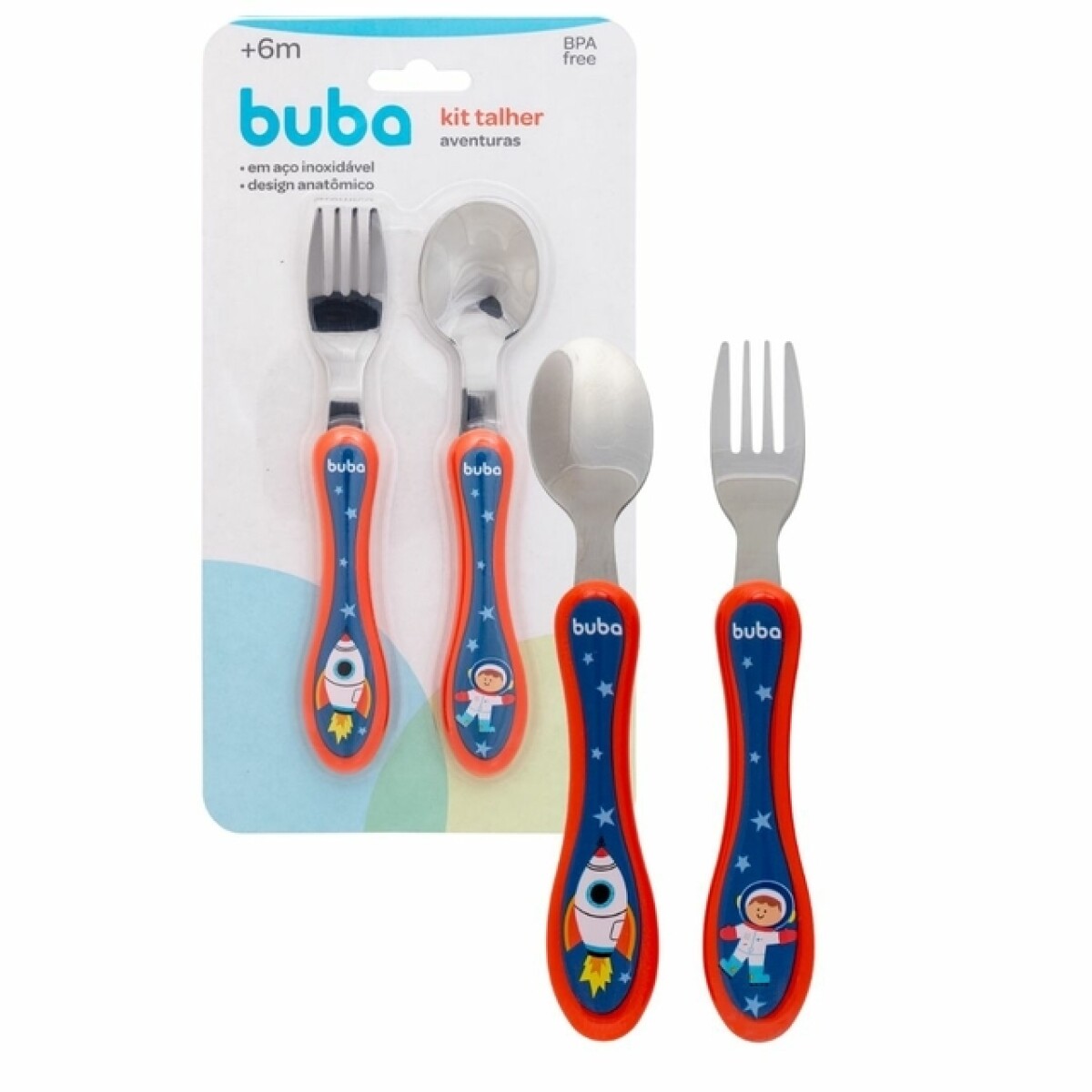 Set cubiertos metal BUBA - astronauta 