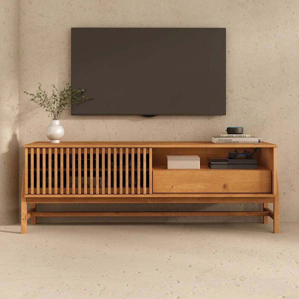 RACK APARADOR PARA TV O AUDIO MADERA MACIZA RACK APARADOR PARA TV O AUDIO MADERA MACIZA