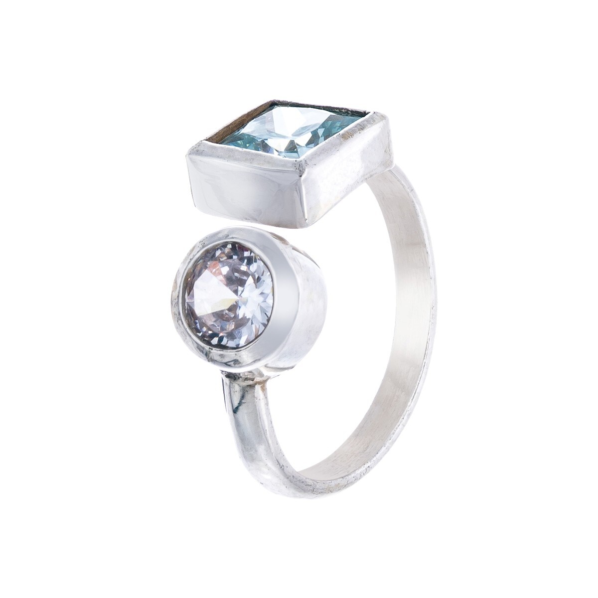 Anillo de plata 925 y circonias, PROMESA. 