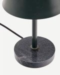 Lámpara de mesa Calina de metal verde y mármol negro Lámpara de mesa Calina de metal verde y mármol negro