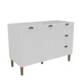 BAJO MESADA 2 PUERTAS Y 3 CAJONES MODELO PROVENZAL 1200 MM Bajo Mesada 2 Puertas Y 3 Cajones Modelo Provenzal 1200 Mm