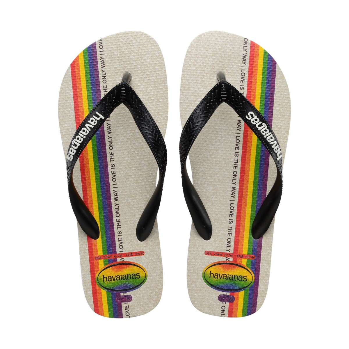 Sandalia de Hombre Havaianas Top Pride - Negro 