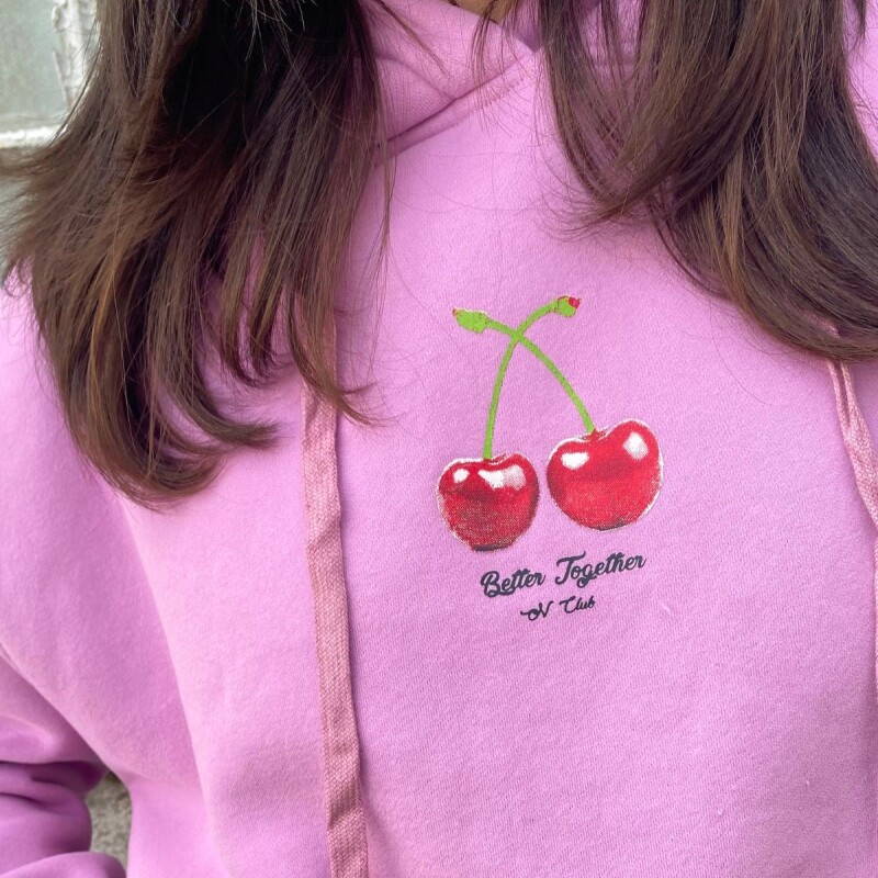 Buzo crop Cherrys N+ Rosado