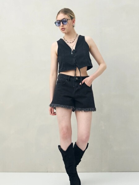 SHORT D.CASSIN OMBRA NEGRO