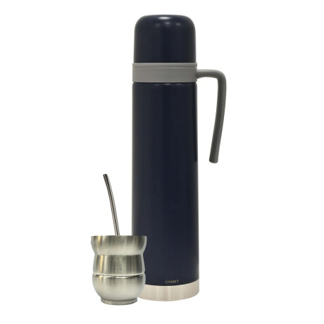 Set Comet Ac.Inox Termo 750ml +mate 140ml +bombilla regalo Plateado