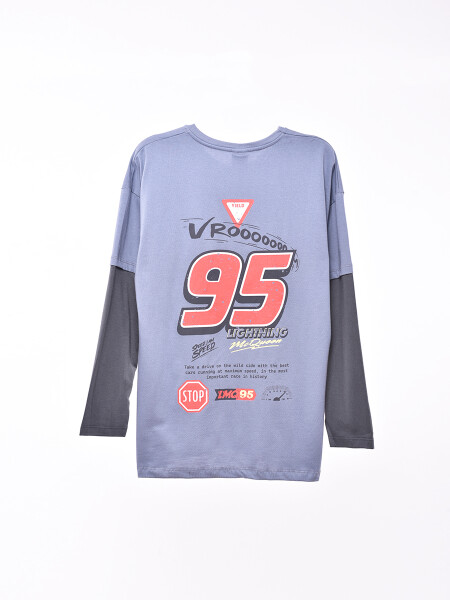 REMERA SPEED WAY GRIS CLARO