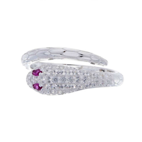Anillo De Plata 925 Con Circonias Vibora