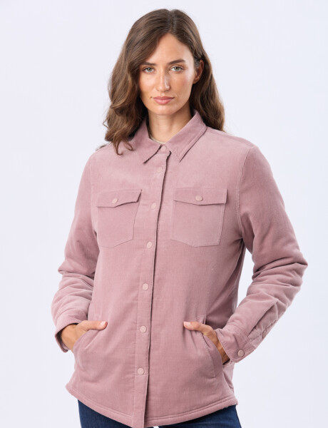 CAMPERA DE PANA Y CORDERITO Rosado