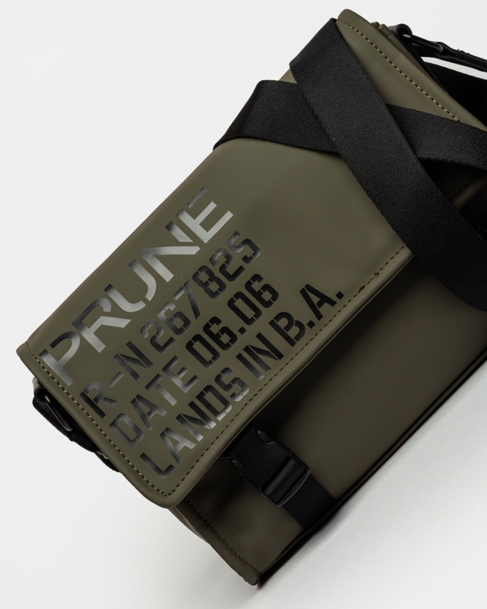 Bandolera Daily en efecto cuero rubber Verde