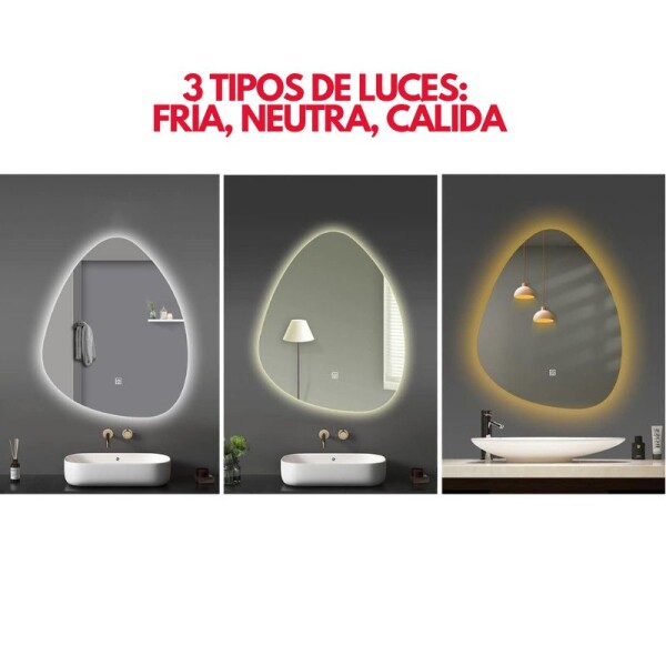 ESPEJO IRREGULAR CON LUZ LED 60 X 80 CM - E103 ESPEJO IRREGULAR CON LUZ LED 60 X 80 CM - E103