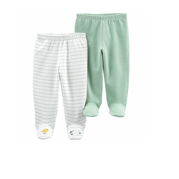 Set de Peleles Algodón Carters x2 RN Verde