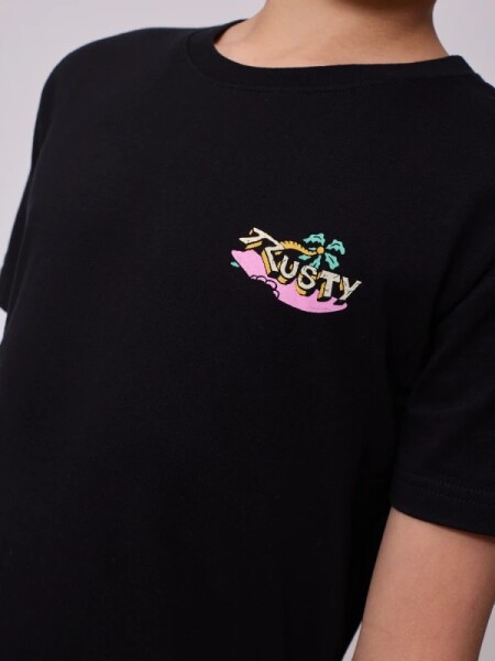 T-SHIRT RUSTY QUIQUE TEEN NEGRO