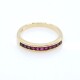 Anillo en oro 18k amarillo y rubies corte carre Anillo en oro 18k amarillo y rubies corte carre