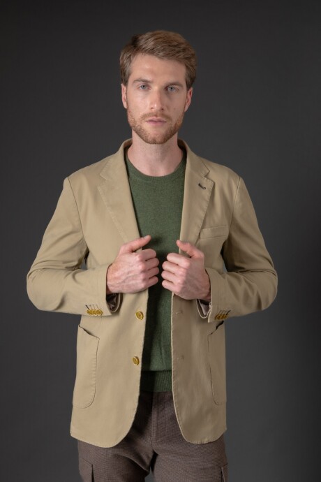 Saco Twill liso Beige