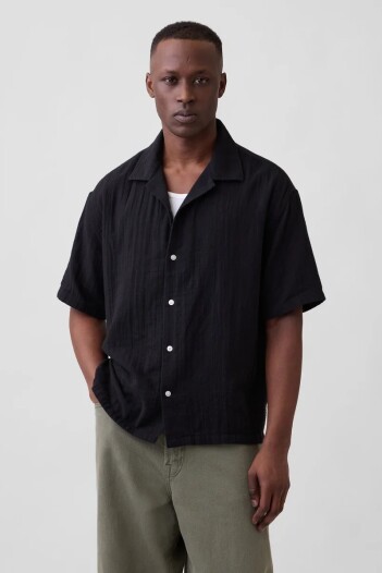 Camisa Manga Corta Hombre Black 1