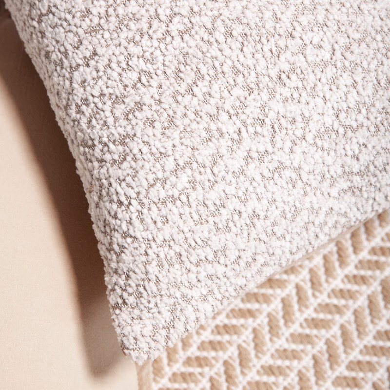 Funda de almohadón Sherpa 45x45cm marrón