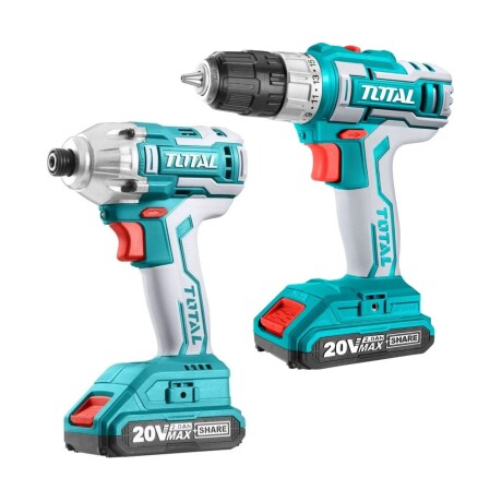 Taladro + Llave de Impacto 1/4 - 20V Total Industrial Taladro + Llave de Impacto 1/4 - 20V Total Industrial