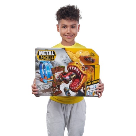 Pista Lanzador T-rex Atack con Vehículo Metal Machines 001